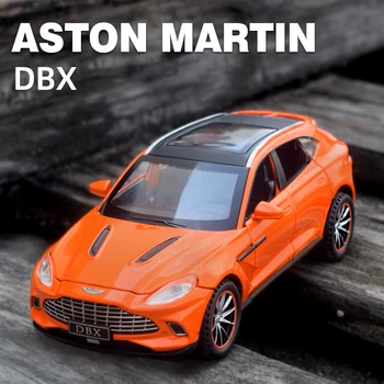 1:32 Aston Martin DBX 707 Alaşım Metal pres döküm model arabalar Oyuncak Araba Araçlar Geri Çekin Ses ve ışık Çocuklar İçin erkek çocuk oyuncakları hediye