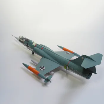 1:33 Ölçekli ABD F-104G Fighter Savaş Uçak DIY 3D Kağıt Modeli Yapı Kiti Karton Sanat El Sanatları Eğitim Bulmaca Oyuncaklar