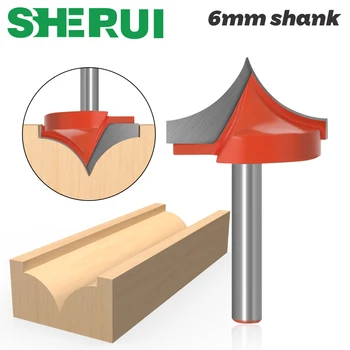 1 adet 6mm Shank CNC araçları katı karbür yuvarlak burun Uçları Yuvarlak Nokta Kesim Bit Shaker kesici aletler Ağaç İşleme İçin