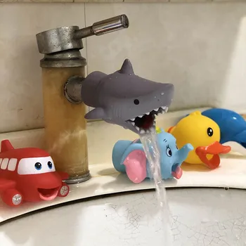 1 Adet Sevimli Hayvan Plastik Musluk Genişletici Su Tasarrufu Dokunun Uzatma Bebek Yardım Yıkama El Çok Amaçlı Karikatür Banyo Banyo Oyuncak