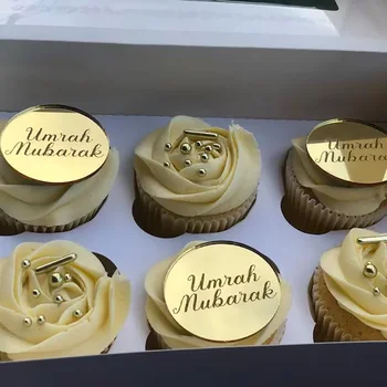 10 adet umre mübarek Cupcake Toppers Müslüman İslam Ramazan Kareem İftar hajj parti Mutlu eid Al-Adha tatil masa dekorasyon