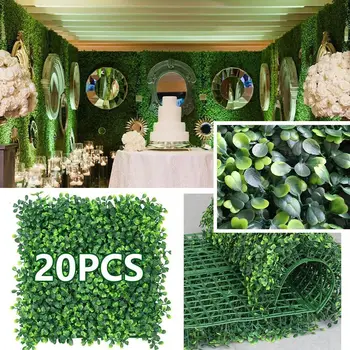 10 adet Yapay Bitkiler Çim Duvar Zemin Çiçekler düğün Şimşir Çit Panelleri Çit Yeşillik Duvarlar Duvar Dekor