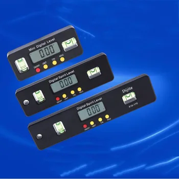 150mm Dijital İletki İnklinometre Seviye Kutusu Su Geçirmez Açı Bulucu Tedbir Konik Kutusu Gonyometresi Mıknatıs Göstergesi Cetvel