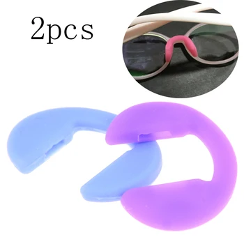 2 adet U Şekli Kaymaz Burun Pedi Silikon Sopa Ped Gözlük Güneş Gözlüğü Gözlük Aksesuarları