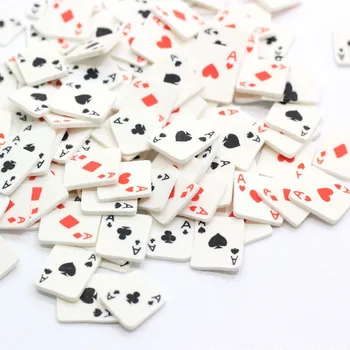 2000 adet 5mm Poker Dilimleri Dolgu Balçık Meyve Ekleme Takılar Dıy Balçık Aksesuarları Malzemeleri Tırnak Sanat Oyuncak