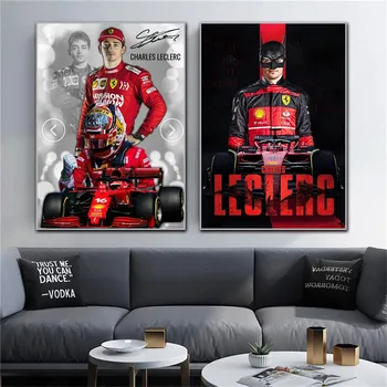 2022 F1 Charles Leclerc Tuval Poster Kazanır Bahreyn Grand Prix Boyama Ev Dekor Resim Oturma Odası İçin Poster Baskı