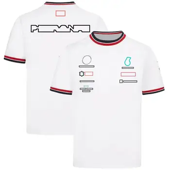 2022 Yeni F1 yarış kıyafeti Kısa kollu Yuvarlak Boyun T-shirt erkek Takım Tulum Özel Aynı Stil