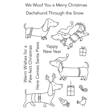 2022 Yeni Noel Köpek Temizle Pullar ve Metal Kesme Ölür DIY Scrapbooking Kağıt Yapımı Kabartma Çerçeve Kart Craft