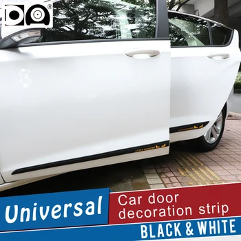 4 adet Araba Kapı Uzatmak Anti-çarpışma Şerit kenar koruyucu koruyucu Araba dekor Siyah / Beyaz için araba kapı fit tüm araba modelleri