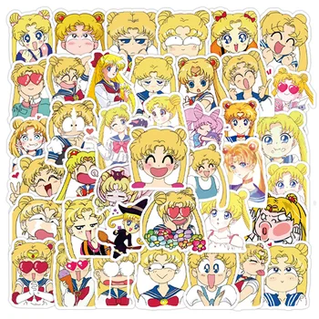 40 ADET SAİLOR MOON Sticker Sevimli Sailor Moon Kawaii Japon Karikatür Animasyon Su Bardağı El Kitabı Malzeme Dekorasyon