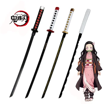 40cm iblis avcısı Kılıç Anime Cosplay Kılıç Ninja Bıçak Tanjirou Inosuke Zenitsu Tomioka Çocuk Performans PVC Silah Çocuk Oyuncak