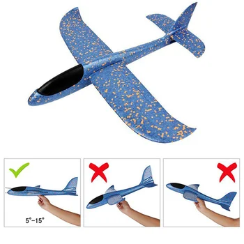 48CM EPP El Atmak Uçak Köpük Uçak Uçan Model Planör Açık Uçak Oyuncaklar Çocuklar Çocuklar İçin Hediye 2021