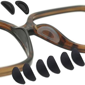 5 Çift Gözlük burunluklar Yapışkanlı Silikon burunluklar kaymaz Beyaz İnce Burun Yastıkları Gözlük Gözlük Gözlük Aksesuarları