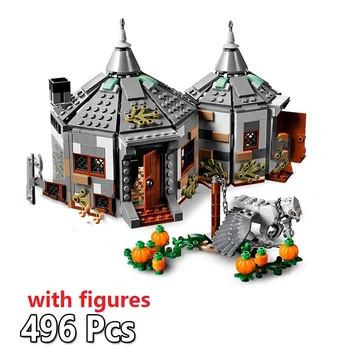 520 adet Büyülü Dünyası Sihirbazlar Hagrid Kulübe Buckbeak Kurtarma Harris Evi 11343 oyuncak inşaat blokları İle Uyumlu Model 80024
