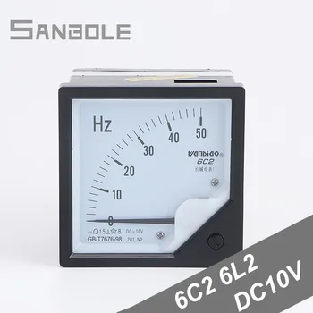 6C2 6L2 Frekans Yüzey Paneli Analog Meter0-50Hz Dc10v Tipi 4-20MA elektrikli alet pil paketi Akım Voltmetre