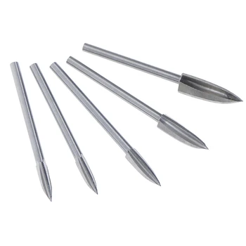 Ahşap Oyma Bıçakları 3mm Shank 3-8mm freze kesiciler Beyaz Çelik Keskin Kenarlar Ağaç İşleme Aletleri Üç Bıçak