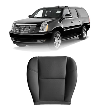 Araba Ön Sürücü Yan PU deri koltuk minderi Alt klozet kapağı Cadillac Escalade 2007-2014 için Siyah