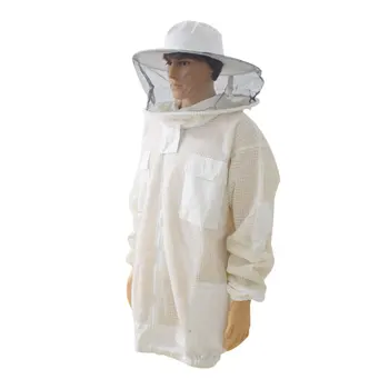 Arı Takım Elbise 3 Katmanlı Hava koruyucu kıyafet Arıcılık Ceket Profesyonel Anti Arı Takım Elbise Çıkarılabilir Şapka Havalandırmalı