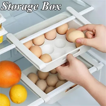 Asılı mutfak düzenleyici Buzdolabı Yumurta Meyve saklama kutusu Çekmece Tipi Gıda Sebzelik Mutfak Aksesuarları Buzdolabı Organizatör Raf