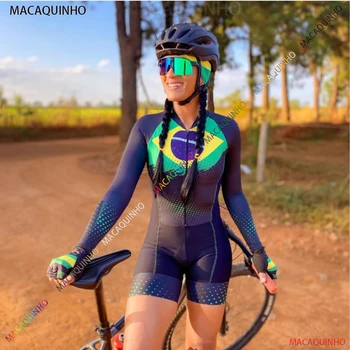 Brezilya Ücretsiz Kargo Dağ Bisikleti Tulum Kafitt kadın Bisiklet Uzun Maymun Toptan Satmak İçin Bisiklet Jersey Macaquinho