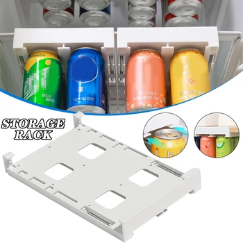 Buzdolabı Dağıtıcı Bira İçecek Organizatör Katlanabilir Buzdolabı Çekmece Süspansiyon Tipi Soda Depolama Rafı Mutfak Aksesuarları