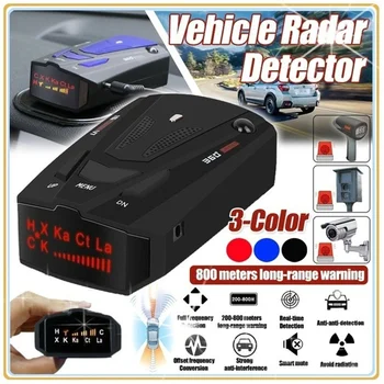 Cobra 16 Band 360 Araba Anti-Polis GPS Kamera Lazer Radar Dedektörü Sesli Uyarı 2 Dil İngilizce ve Rusça