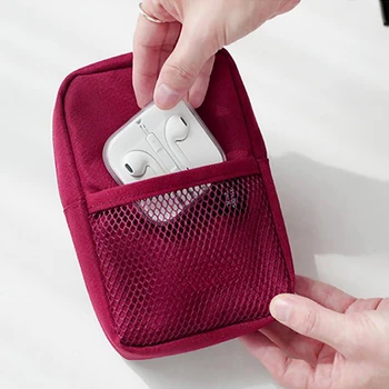 Dijital USB kablosu Gadget Organizatör Fermuar Şarj Telleri saklama çantası Taşınabilir Güç Bankası Kılıfı Kulaklıklar için Seyahat Kablosu Çantası