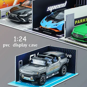 Diorama 1 24 Garaj pres döküm araba Pvc Minyatür Arabalar Park Alanı Koleksiyonu Dekorasyon vitrin modeli Kiti Otomobil Oyuncak