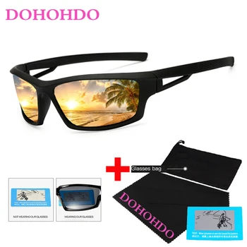 DOHOHDO Moda Erkekler Polarize Güneş Gözlüğü Açık Spor güneş gözlüğü Erkek 100 % UV400 Polarize Sürüş Gözlüğü Gözlük Çantası