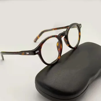 Eyeglow Yeni Yüksek Kalite Retro Yuvarlak Johnny Miltzen Gözlük Çerçeve Erkekler ve Kadınlar Için Gözlük Marka Tasarım lentes opticos