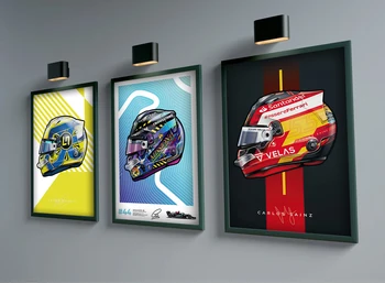 F1 Yarış Kask Formula 1 duvar sanatı tuval yağlıboya İskandinav Poster Ve Baskılar Duvar Resimleri Oturma Odası Dekor posterleri Ev Dekor