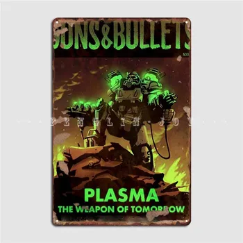 Fallout 4 Silahlar Ve Mermi Plazma Silahları Yarın Metal İşareti Sinema Mutfak Ev Kişiselleştirilmiş Plakalar Tabela Posterler