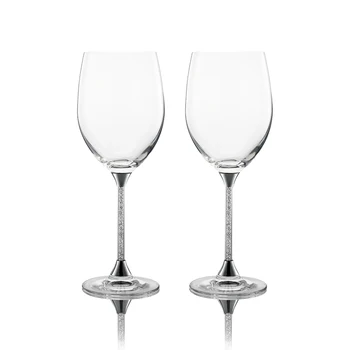 Fantezi Kristal Standı şarap bardağı Seti, Fabrika Özelleştirilmiş İşleme, Özel Sipariş için Kişiselleştirilmiş Renkli Kristal Cam Gövde