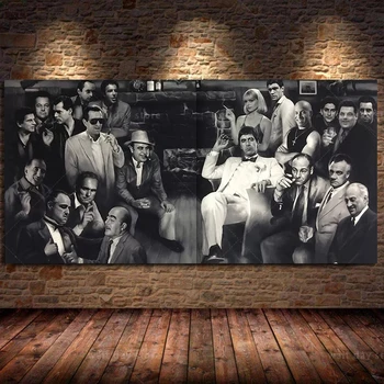 Film Karakter Scarface Tony Montana Posterler Duvar Sokak Godfather Parti Poster Baskı Tuval Boyama Duvar Sanatı Oturma Odası ıçin