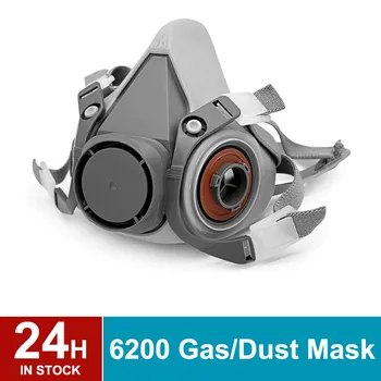 Gaz Yüz Maskesi 6200 Boyama Sprey Maskesi Kauçuk Malzeme Hafif Hiçbir Koku ile Uyumlu 6001 2091 Filtreler Hızlı Kargo
