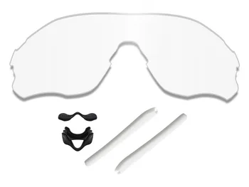Glintbay 100 % Hassas Fit Crystal Clear Yedek Lensler ve Kauçuk kiti Oakley EVZero Yolu Güneş Gözlüğü