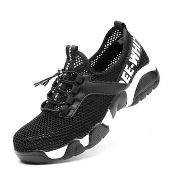 Hafif Erkek Kadın Güvenlik iş ayakkabısı Nefes Çalışma güvenlik ayakkabıları Botları Çelik Ayak Yıkılmaz Botları İş Sneakers