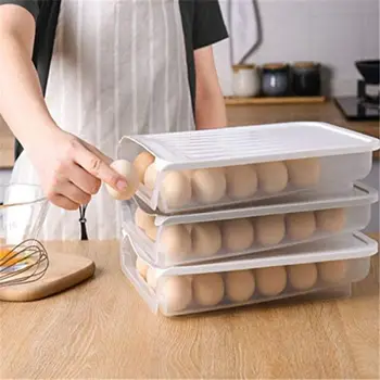 Hareketli Haddeleme Sürgülü Yumurta Karton Buzdolabı Otomatik Rulo Şeffaf Yumurta Tepsisi saklama kutusu Dağıtıcı Tutucu Sıcak Yeni