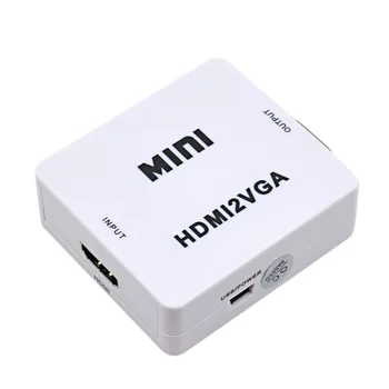 HDMI uyumlu AV Ölçekleyici Adaptörü HD Video Kompozit Dönüştürücü Kutusu HD RCA AV / CVSB L / R Video 1080P Desteği NTSC PAL