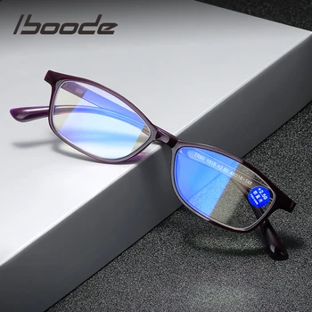 ıboode Hafif okuma gözlüğü Tam Çerçeve TR90 Esnek Anti mavi ışık Gözlük Kadın Erkek Diyoptri Gözlük + 1.0 ila 4.0