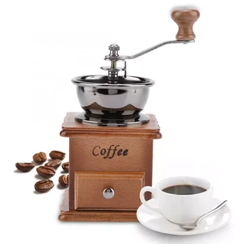 Kahve Çekirdeği Değirmeni Kahve Makinesi Kahve Baharat Çapak Değirmeni Ahşap Metal Tasarım Retro Mini Manuel Kahve Değirmeni El Yapımı Makinesi