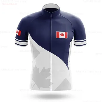 Kanada 2022 Yeni Yaz Bisiklet Jersey Nefes Takım Yarış Spor Bisiklet Jersey Basit Erkek Bisiklet Giyim Kısa Bisiklet Jersey