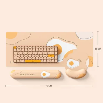 Karikatür Mouse Pad Klavye Bilek İstirahat El Desteği Seti Bellek Köpük Kızlar Kawaii Mousepad Ofis Oyunu Dizüstü Bilgisayar Fare Mat Yastık