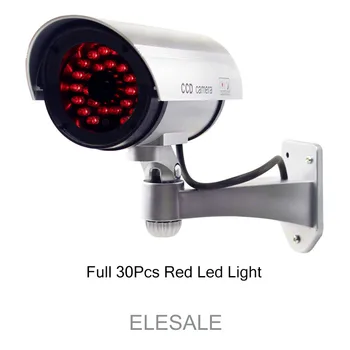 Kukla Kamera Kızılötesi İndüksiyon Su Geçirmez Gümüş Metal Sahte Kamera LED Tam 30pce Kırmızı Led ışık İki AA Pil