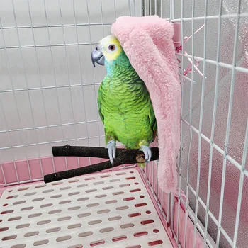 Kış sıcak Kuş Şal Yuva Köşe Papağan Battaniye Pet Küçük Hayvan Asılı Çadır Kafes Dekorasyon Parakeet Lovebird Cockatiel
