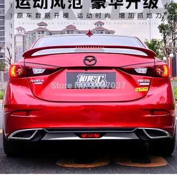 Mazda 3 Axela 2014-2017 için ABS Arka Tampon Difüzör Tampon Dudak Koruyucu Güvenlik skid plate Araba Styling