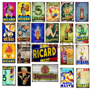 [Mike86 ] Ricard Şarap Bira Ünlü Tabela Vintage Chic Retro Boyama Bar Poster Sanat 20*30 CM LTA-1689
