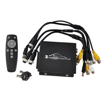 mini 2CH AHD TVI DVR Gerçek zamanlı HD 1080 P 2 Kanal Mobil DVR / CVBS / AHD 5.0 MP mini otobüs araç DVR BNC kablosu HDMI çıkışı