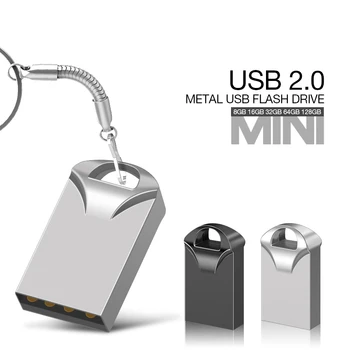 Mini Metal Usb Flash sürücü USB 2.0 Kalem Sürücü 64 gb 128 gb 256 gb Flash bellek kartı USB Sopa Pendrive 8 gb 16 gb 32 gb bellek Sopa
