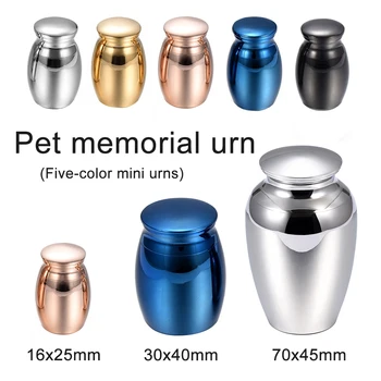 Mini Pet Anıtları Urn Alüminyum alaşımlı Kremasyon Külleri Kavanoz Hatıra Anıt Kedi Köpek Kuş Urn-Toptan doğrudan satış